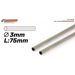 Eixo Pro Steel 3x75 mm. Oco, retificado e calibrado.