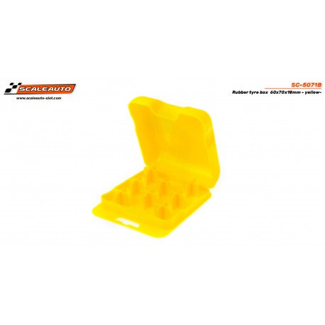 Caixa de pneu de borracha 60x70x18mm - amarela