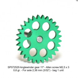 Coroa Z29 x 16,8 engrenagem angular 11 graus VERDE