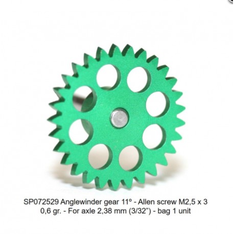 Coroa Z29 x 16,8 engrenagem angular 11 graus VERDE