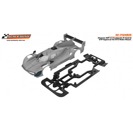 Chasis 3DP Scaleauto M-Hybrid GTP Hypercar V.3 para Soporte Motor RT3