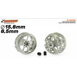 Jante aluminio 15.8x8.5mm. Monza-2 para Eje 3/32 Tornillo M2.5