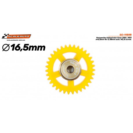 Cremalheria 28d. Sidewinder M50 ø16,5mm Procomp-RS Polyamide para eixo 2.38mm e parafuso M2,5