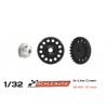 1/32 Inline crown gear 27t for 3/32" axle, Black