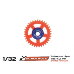 Orange 1/32 sidewinder nylon crown gear 35t for 3/32" axle, screw M2