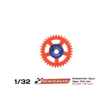 CREMALHEIRA 35d. Sidewinder Ø17.5mm Procomp-RS Nylon Naranja para Eje 3/32 (2.38mm) Tornillo M2..