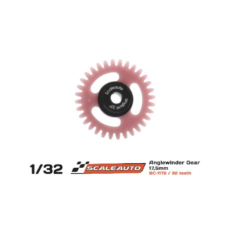 CREMALHEIRA 32d. Anglewinder Ø17.0mm en Nylon Violeta para Eje de 3/32 (2.38mm) y Tornillo M2. SCALEAUTO