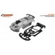 Chassis Scaleauto 3DP R8 LMS GT2 para suporte de motor RT4