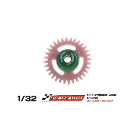 CREMALHEIRA 32d. Anglewinder Ø17.0mm Reverse en Nylon Violeta para Eje de 3/32 (2.38mm) y Tornillo M2 SCALEAUTO