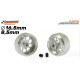 Aluminium Wheels 16.5 x 8.5mm, exterior diameter 14.3mm for 3/32'' axles