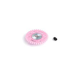 Corona 33d. Transversal ø17,5mm. en Plàstico para eje 2.38mm. Fijada mediante tornillo allen M2