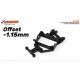 Suporte de motor AW RT3 Evo Offset -1,15 mm extra rígido (preto)