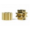 Inline Brass Pinion 8 Teeth Ø 5.5mm (x2)