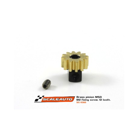 Pinhão de 12d. M50 para Eje 2mm. Diam. 7,5mm com parafuso M2