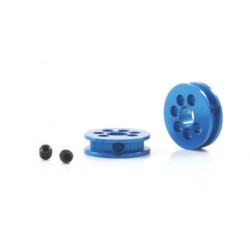Friction traction pulley 8mm x 3/32". Blue