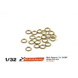 Axle Spacers for 3/32 Brass 0.5mm. Bag contains 20 pieces