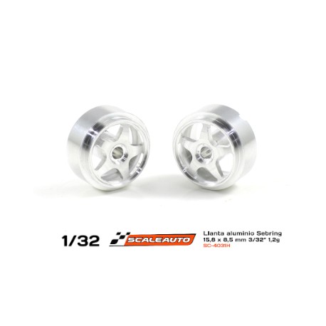 Jante aluminio 15,8×8.5mm. Serbing para Eje 3/32 (2,38mm) Peso 1,2 gr. M2.