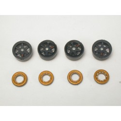 Tapacubos OZ 6-brazos negro llanta 15X8mm