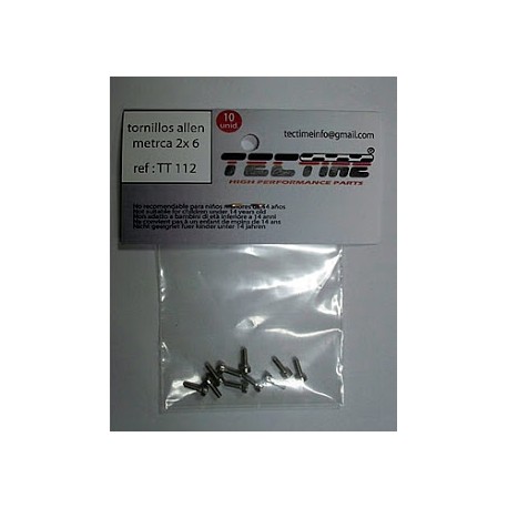 Parafusos allen metricos 2x6