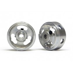 Magnesium 15,8X8 mm short hub hollow wheels M2 grub, Silver, 0,8 gr (2X)