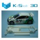 Chassis 3d in line para Peugeot 206 WRC SCX