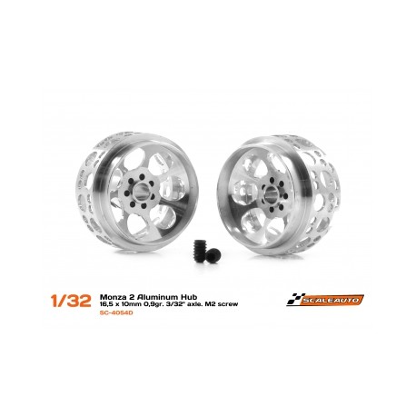 Jante aluminio 16,5x10mm. Monza-2 para Eje 3/32 M2. Peso 0,90 gr.
