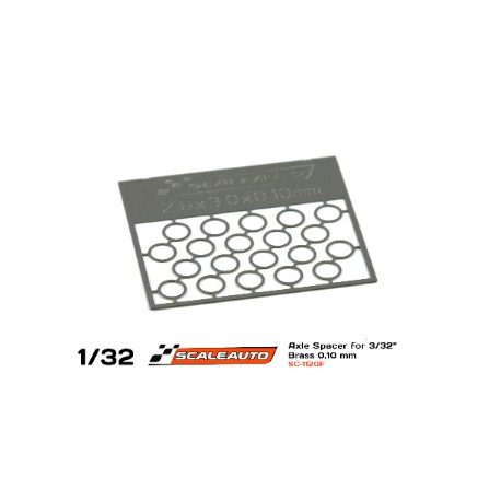 Espaçeador 0,10mm para Eixo 3/32 em Fotograbado